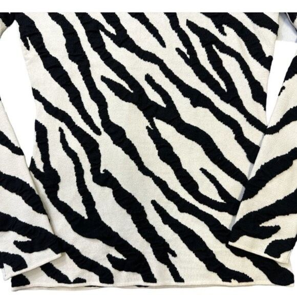 Proenza Schouler Top Silk Blend Animal Print Knit Sz S NWT Soft Elegant Chic - Picture 7 of 16